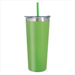 Lime Green Tumbler with Matching Lid and Straw